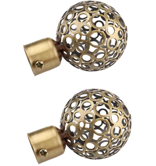 Pattern Orb Finial for 25mm Curtain Pole (2 per pack)